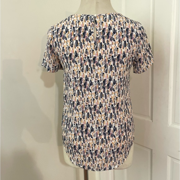 Simply Styled by Sears L Large Pink Blue Abstract Sleeveless Tiered Top - Picture 6 of 6